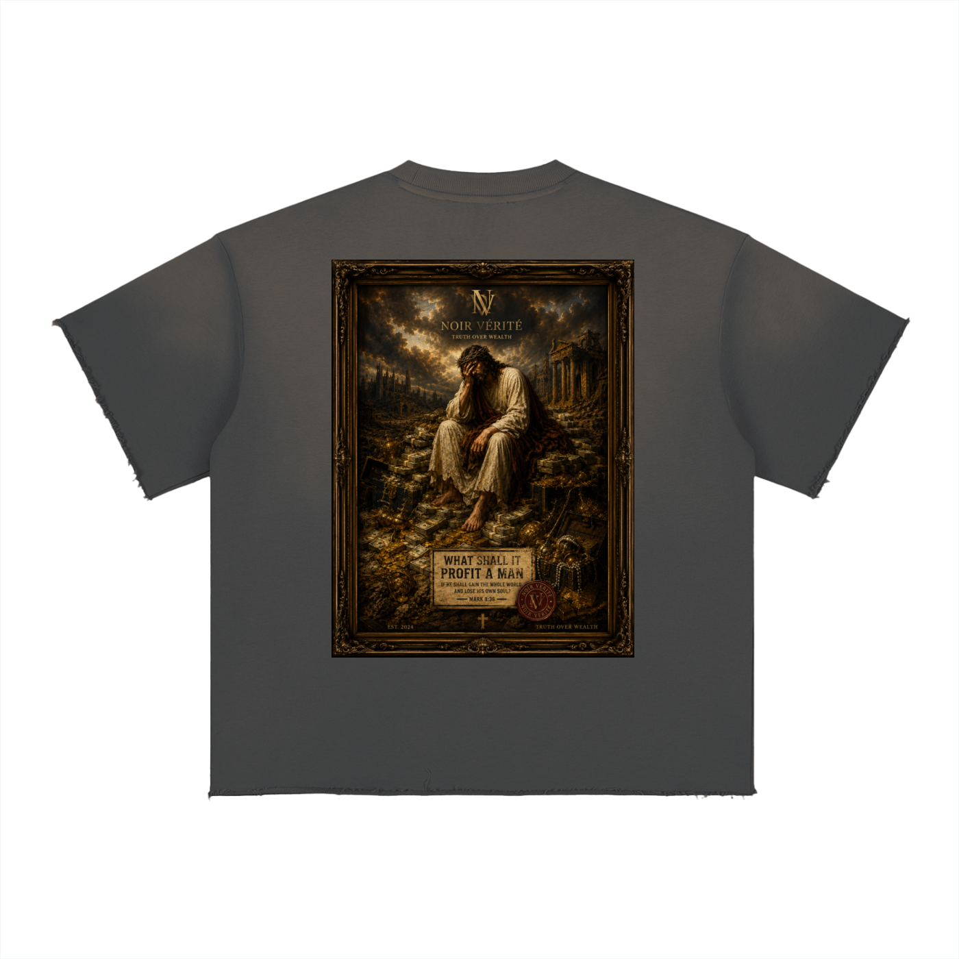 NOIR VÉRITÉ — “What Shall It Profit a Man” Graphic Tee